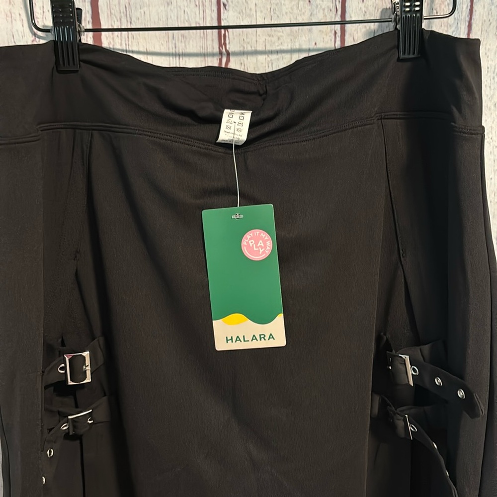 NWT HALARA High Waisted Decorative Buckle Split 2-in-1 Maxi Casual Skirt - Picture 10 of 13